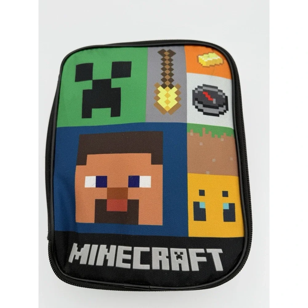 Minecraft Lunch Tote Creeper And Rectangle Lunch Box‎ Lot
